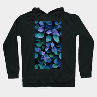 Beautiful leaves in cool green, blue and purple hues ! Hoodie